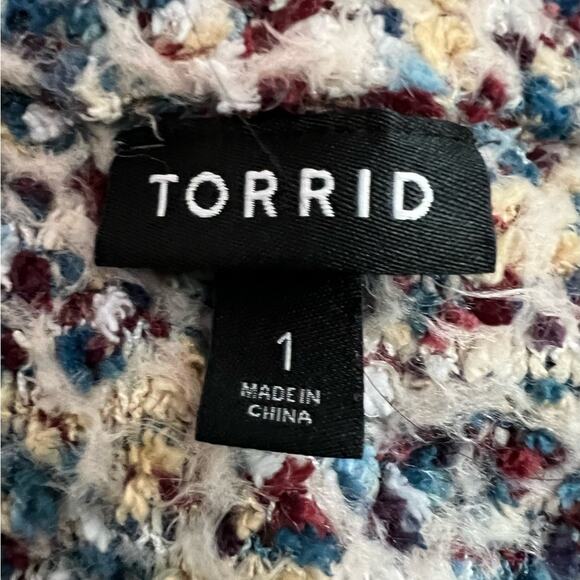 TORRID Drop Shoulder Sweater - Multi Color Popcorn Size 1X - Picture 5 of 8